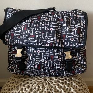 LeSportsac Unlocked/Key Pattern Overnight Bag